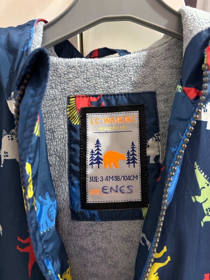 Renkli Dinozor Desenli Erkek Yağmurluk - Görsel 2