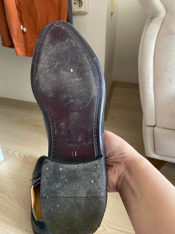 Siyah Deri Klasik Erkek Ayakkabı DS Damat marka - Görsel 4