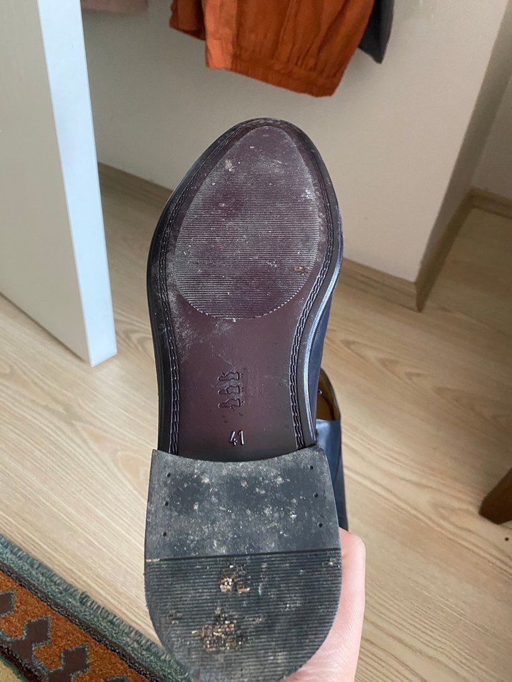 Siyah Deri Klasik Erkek Ayakkabı DS Damat marka - Görsel 5