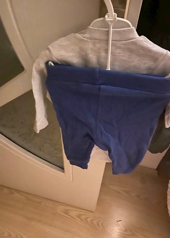 Gri Erkek Çocuk Örme alt üst takım çıtçıtlı - Görsel 2