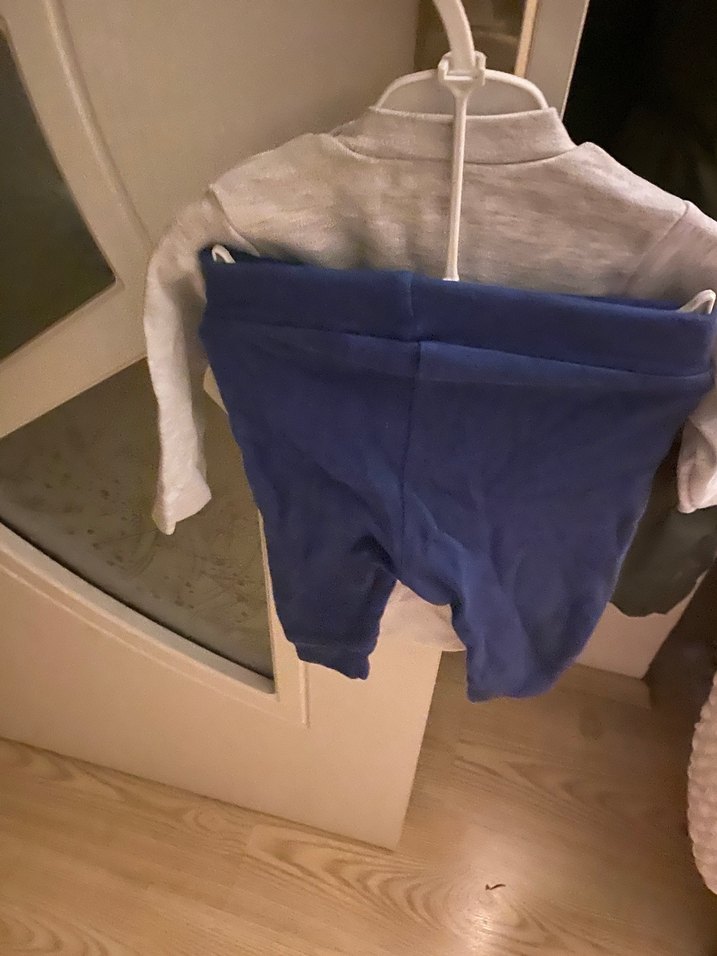 Gri Erkek Çocuk Örme alt üst takım çıtçıtlı - Görsel 2