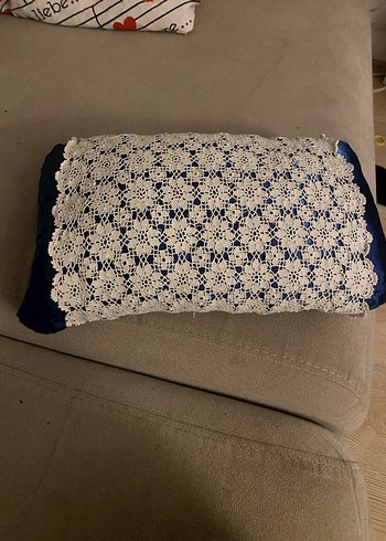 El Yapımı Bohem Dantel Örtülü bebek takı yastığı - Görsel 2