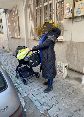 Mizalle marka Kürk Detaylı Siyah Kadın Kışlık Mont - Görsel 4