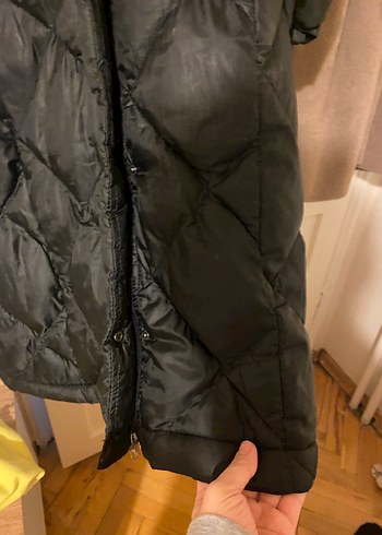 Mizalle marka Kürk Detaylı Siyah Kadın Kışlık Mont - Görsel 2