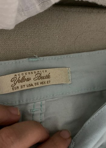 Diğer Mint yeşil Skinny Midi Denim Kadın Pantolon