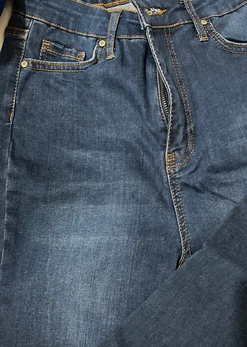 Mavi Rahat Kesim Midi Kadın Kot Pantolon - Görsel 3