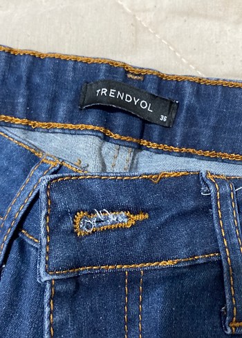 Mavi Rahat Kesim Midi Kadın Kot Pantolon - Görsel 2