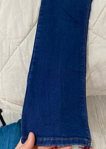 Kadın Koyu Mavi Midi Boy Kot Pantolon - Görsel 2