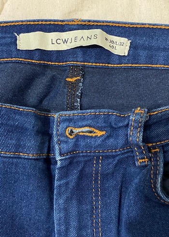 Kadın Koyu Mavi Midi Boy Kot Pantolon - Görsel 3