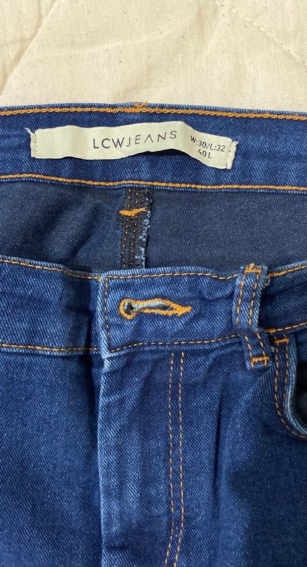 Kadın Koyu Mavi Midi Boy Kot Pantolon - Görsel 3