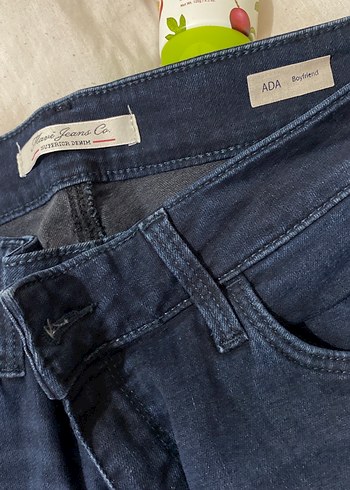 Lacivert Kadın Normal Boy Denim Pantolon - Görsel 2