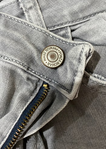 Gri Yırtık Detaylı Kadın Skinny Jean - Görsel 2