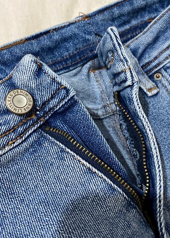 Kadın Mavi Denim Midi Jean Pantolon - Görsel 2