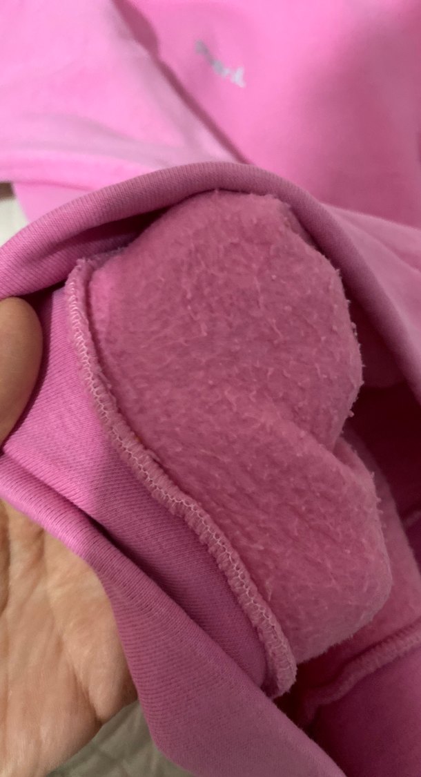 Pembe Kapüşonlu Basic Sweatshirt - Görsel 4