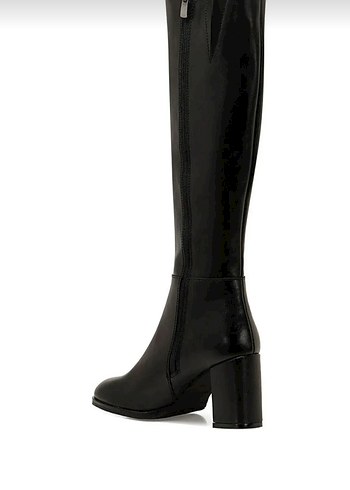 Kadın Siyah Dizüstü Stiletto Topuklu Bot