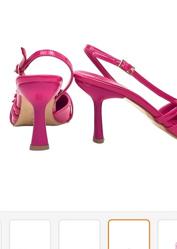37 Beden Pembe Rugan Kemerli Stiletto