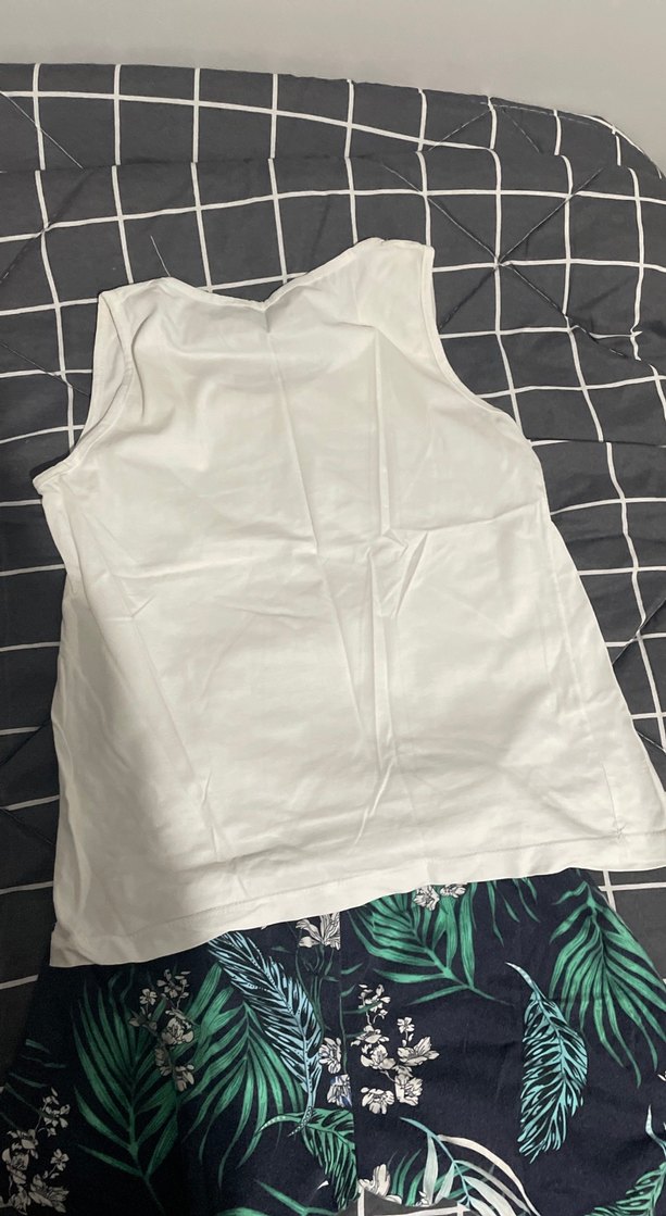 Erkek Beyaz Kolsuz Mini Pijama Takımı - Görsel 2