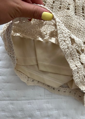 s Beden ten rengi Renk Bej Nakışlı Bohem Mini Bralet Takım