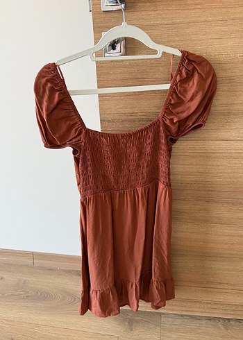 Bershka Drapeli V Yaka Mini elbise