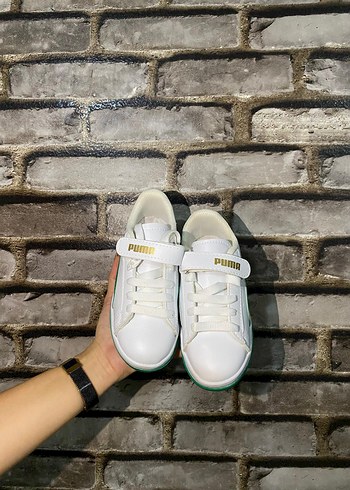 Kız ve Erkek çocuklar için Beyaz Puma Spor Ayakkabı