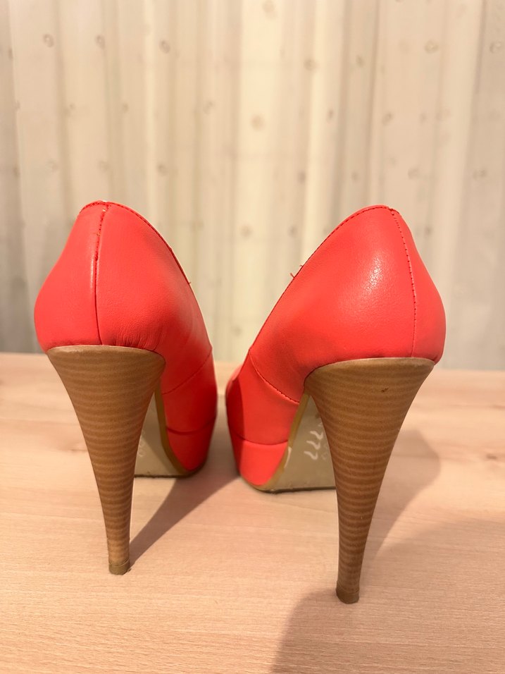 Nar Çiçeği Renginde Platform Topuklu Kadın Stiletto - Görsel 5