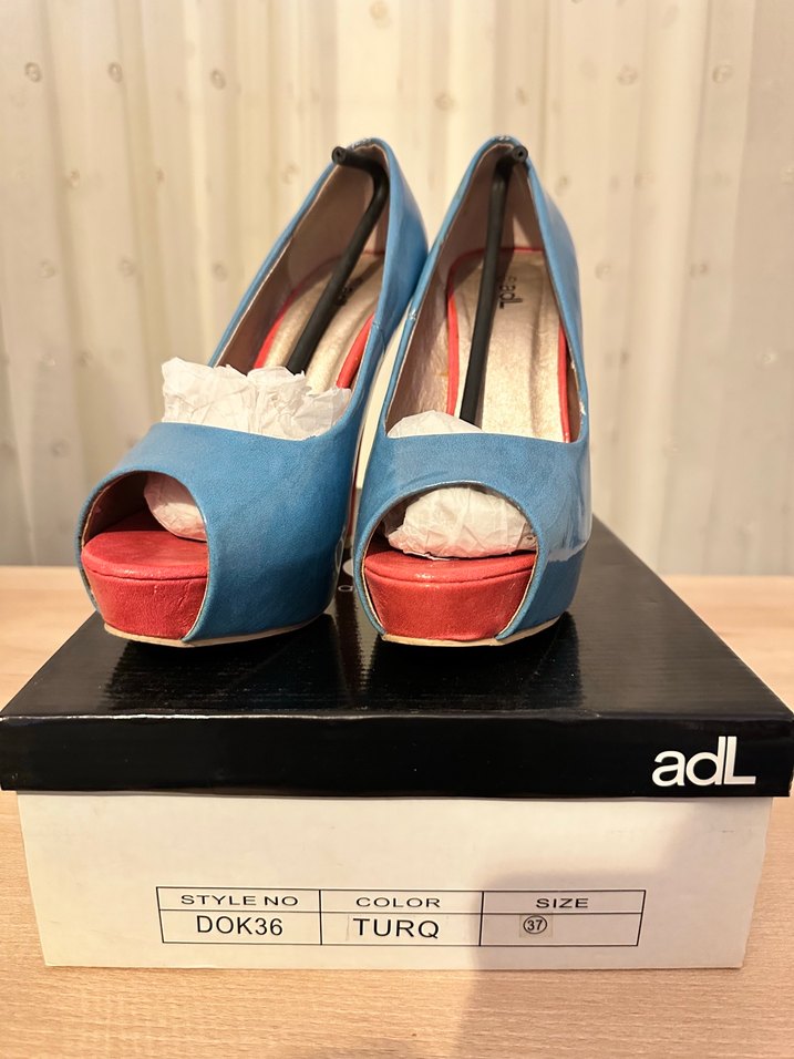 ADL marka Mavi Pembe Platform Topuklu Ayakkabı - Görsel 2