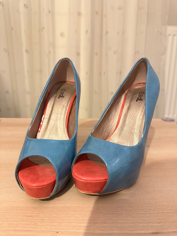 ADL marka Mavi Pembe Platform Topuklu Ayakkabı - Görsel 3