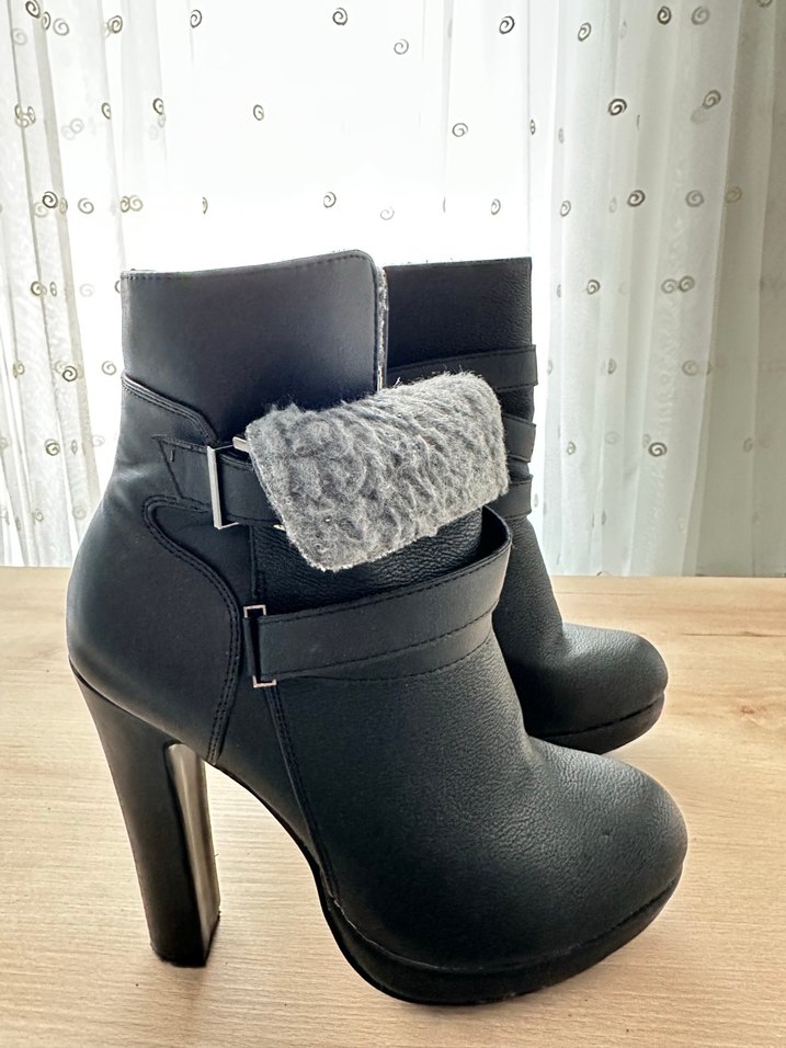 KOTON marka Deri Yüksek Topuklu Bot - Görsel 4