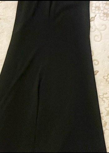 Badgley Mischka Siyah Nakışlı Drapeli Uzun Abiye Elbise