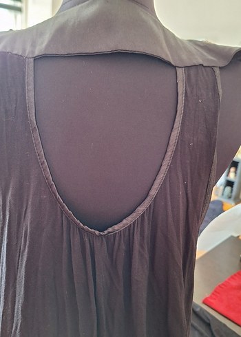 38 Beden Gri Nakışlı Bohem Diz altı tunik. Hamile kiyafeti olmaya musait