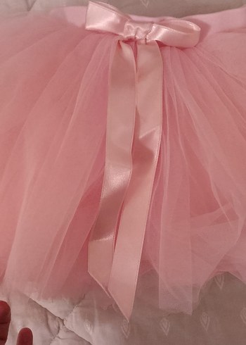 24-36 Ay Beden Kız Çocuk Pembe Fırfırlı tütü Etek