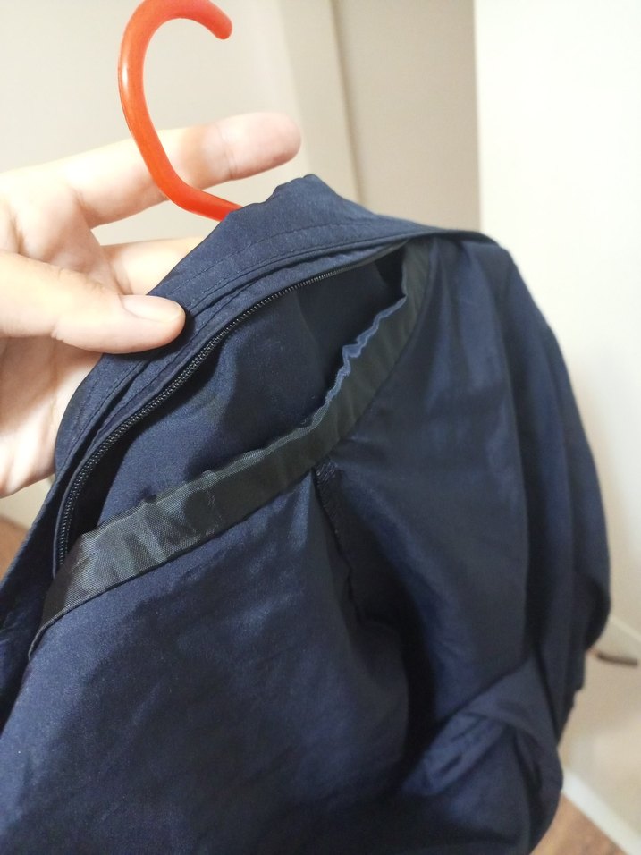 kadın Lacivert Uzun trençkot yağmurluk - Görsel 4