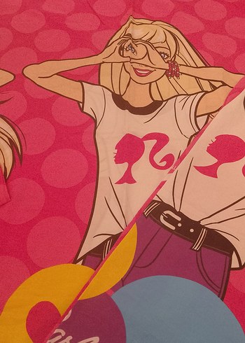 Renkli Baskılı Pembe Bebek nevresim takımı - Görsel 3