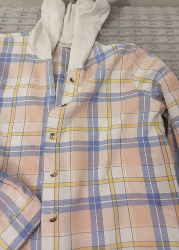 Düğmeli, Uzun Kollu, Bej Kiz çocuk Gömlek - Görsel 2