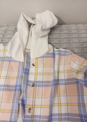 Düğmeli, Uzun Kollu, Bej Kiz çocuk Gömlek - Görsel 5