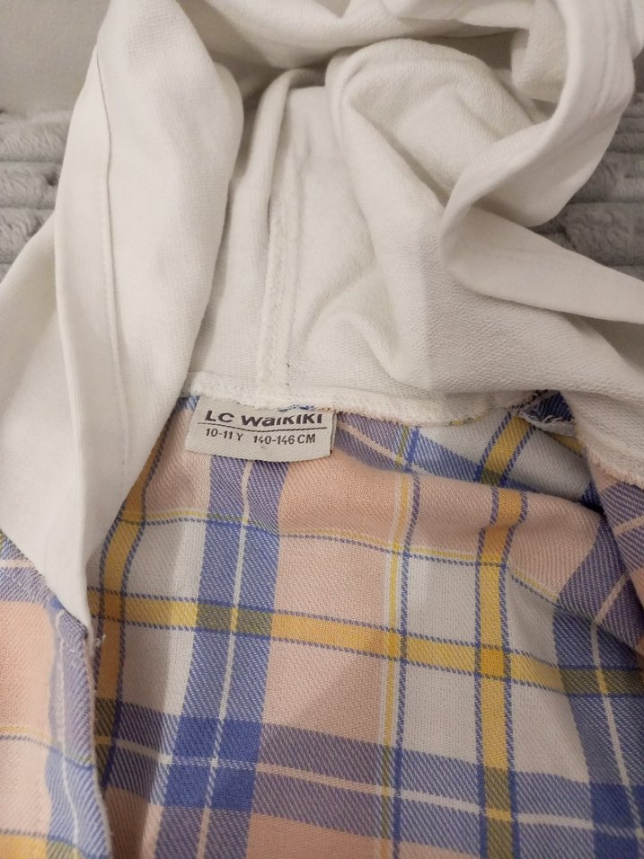 Düğmeli, Uzun Kollu, Bej Kiz çocuk  Gömlek - Görsel 4