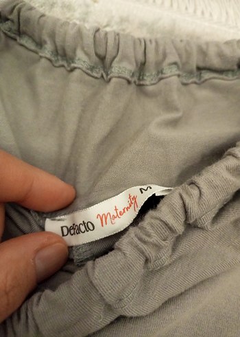 Gri Midi Kadın hamile Tayt - Görsel 3