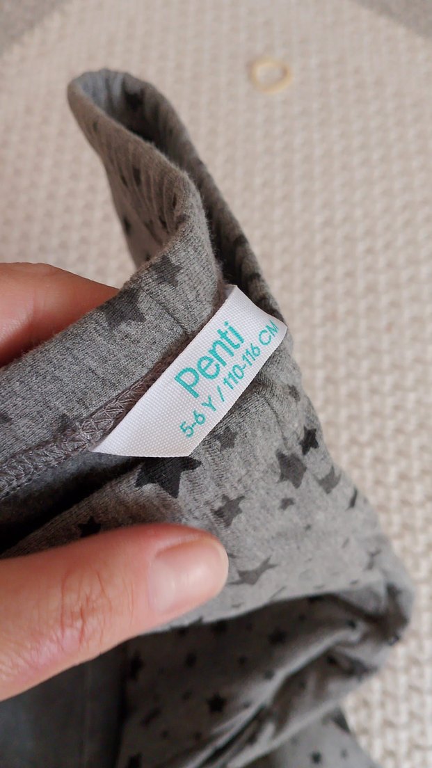 Kız Çocuk Gri Yıldız Desenli Tayt - Görsel 3