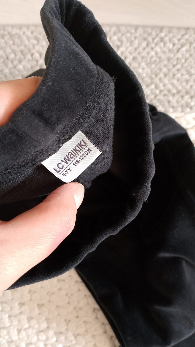 Siyah  İspanyol paça tayt - Görsel 2