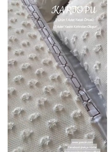 Beyaz Dokulu Yatak Örtüsü - Görsel 2