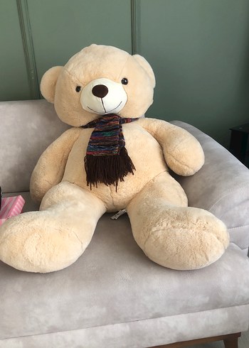 Beden Renk Renkli atkılı kahverengi peluş oyuncak ayı