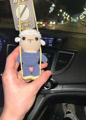 Araba ayna süsü amigurimi - Görsel 4