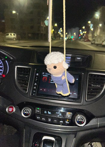 Araba ayna süsü amigurimi - Görsel 2