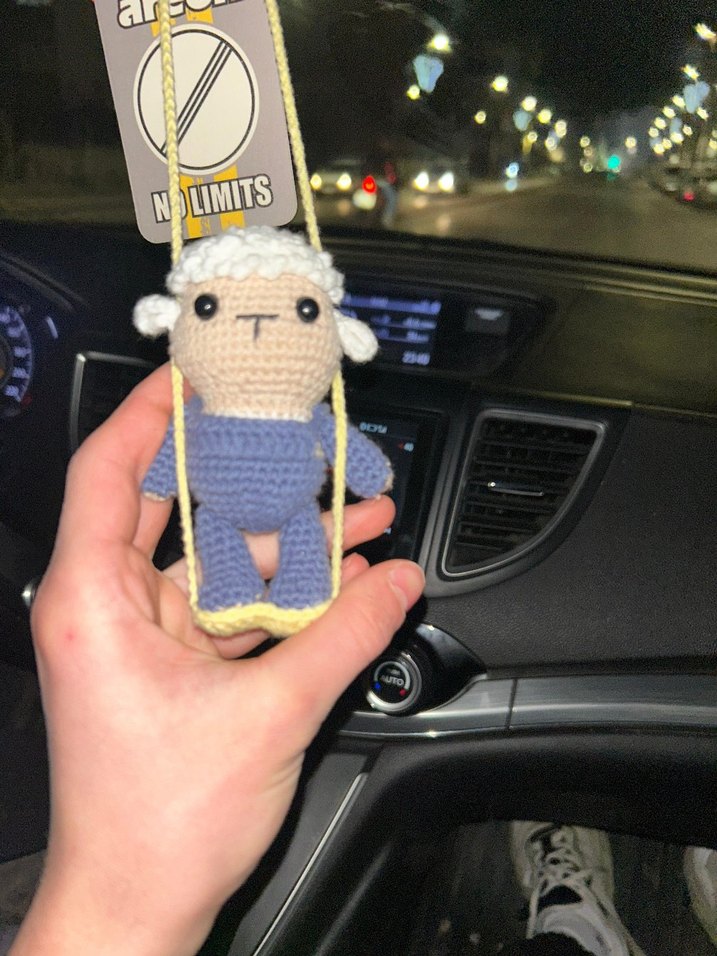Araba ayna süsü amigurimi - Görsel 4