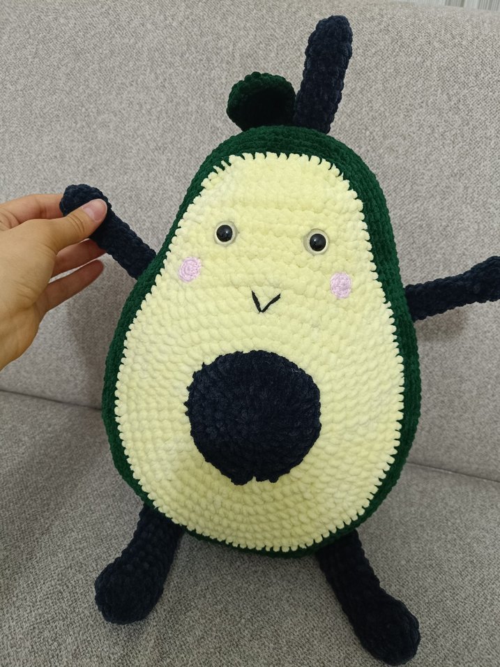 Renkli Peluş Avokado Oyuncak Yastık - Görsel 2