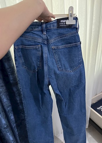 30 Beden Mavi Kadın Denim Pantolon düz paça