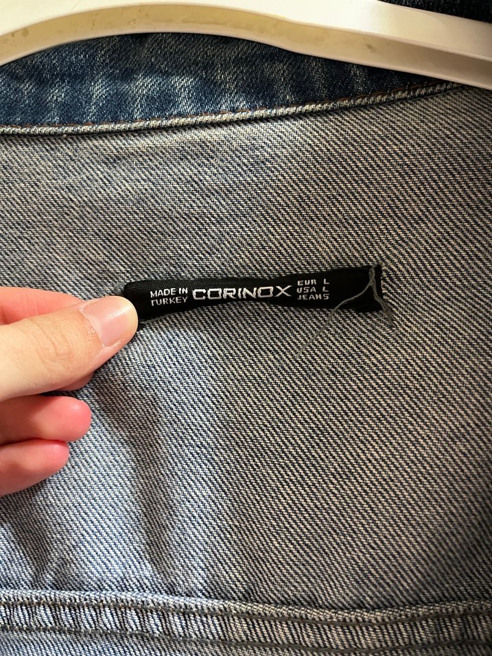 Düğmeli Mavi Kadın Denim Ceket - Görsel 2