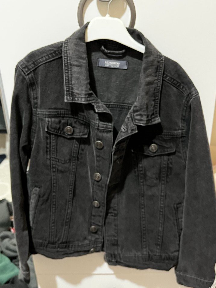 Erkek çocuk Siyah Düğmeli Kot Ceket - Görsel 2