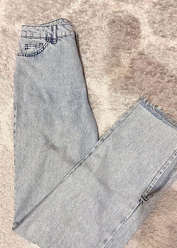 Gri Kadın Denim Bol Kesim Jean - Görsel 3