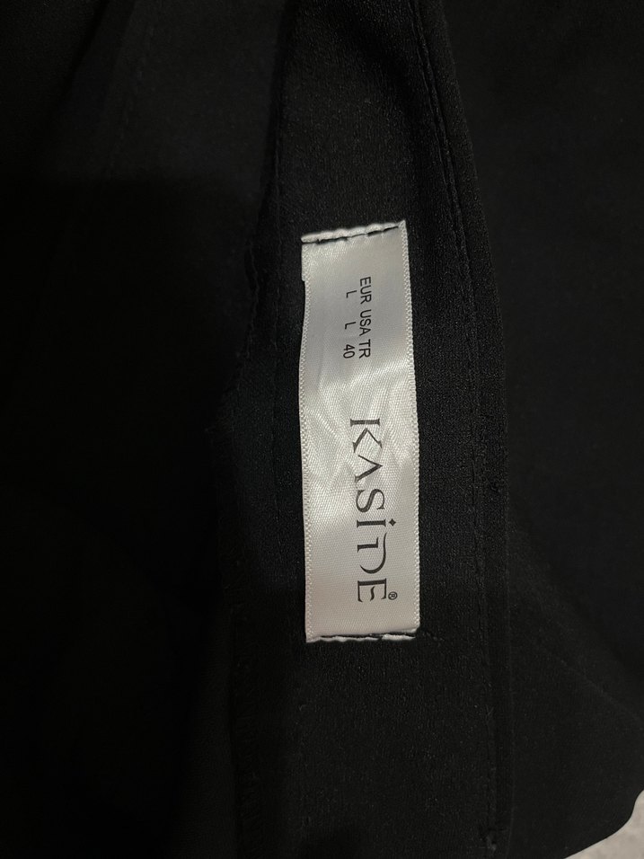 Siyah Kadın Uzun Yumuşak Kumaş Pantolon - Görsel 3